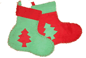 Decorazioni natalizie in feltro: stivali